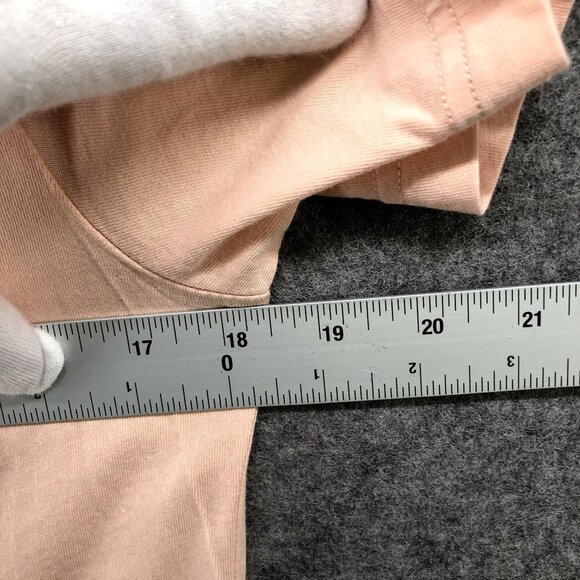 Adidas Trefoil Logo T Shirt Womens Small S Peach Pink Short Sleeve Cotton - Picture 9 of 10